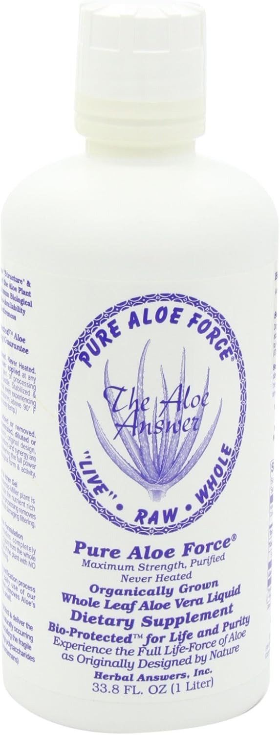 32oz HERBAL ANSWERS Aloe Force - Pure Aloe Vera Dietary Supplement