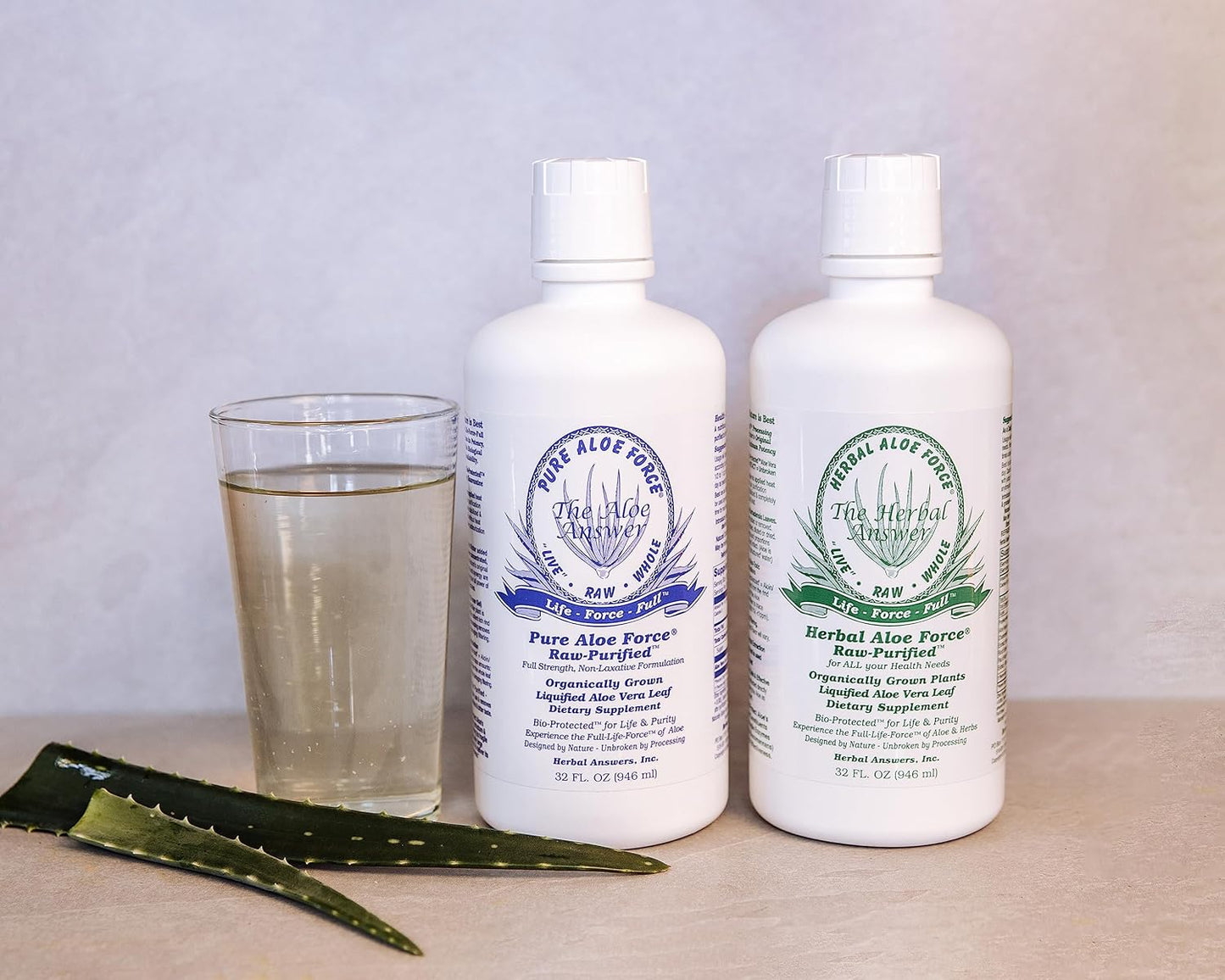 32oz HERBAL ANSWERS Aloe Force - Pure Aloe Vera Dietary Supplement