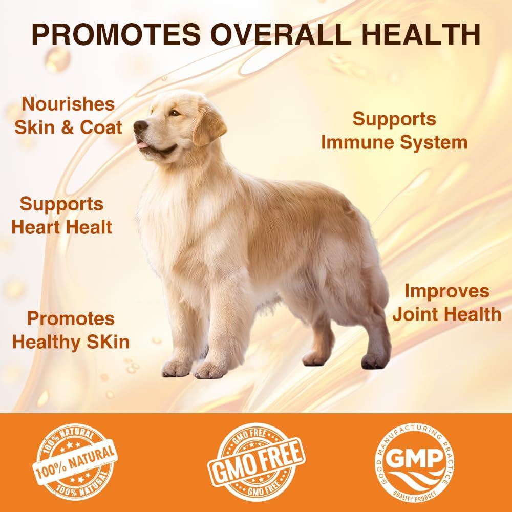 32oz MANA OHANA TREATS Alaskan Salmon Oil for Dogs & Cats - Omega 3 Fish Oil for Skin, Coat, Joint, Bone, Allergy Relief & Inflammation - Natural Liquid Supplement