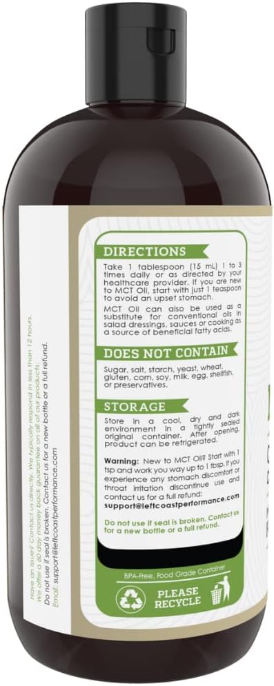 32oz MCT Oil & 1lb Multi Collagen Bundle by Left Coast Performance