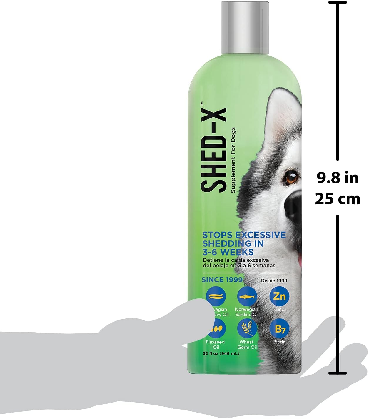 32oz SynergyLabs Shed-X Liquid Dog Supplement: 100% Natural Fish Oil for Dogs, Supports Skin & Coat, Essential Fatty Acids, Vitamins, Minerals