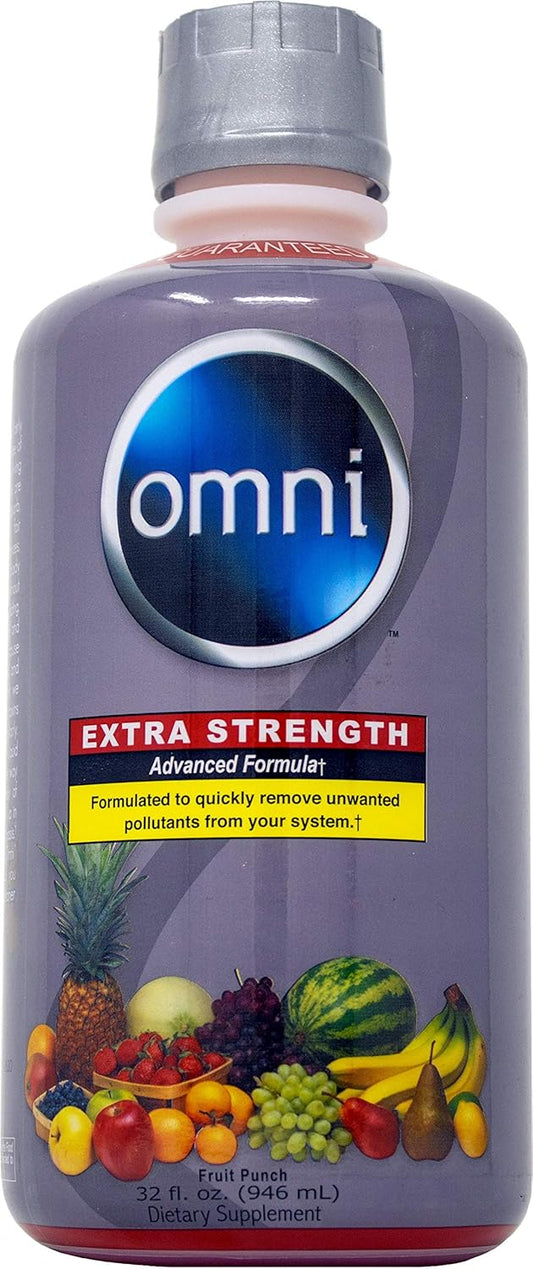 32oz Wellgenix Omni Cleansing Drink, Extra Strength Herbal Detox Liquid - Fruit Punch Flavor, Premium Body Cleanse Support