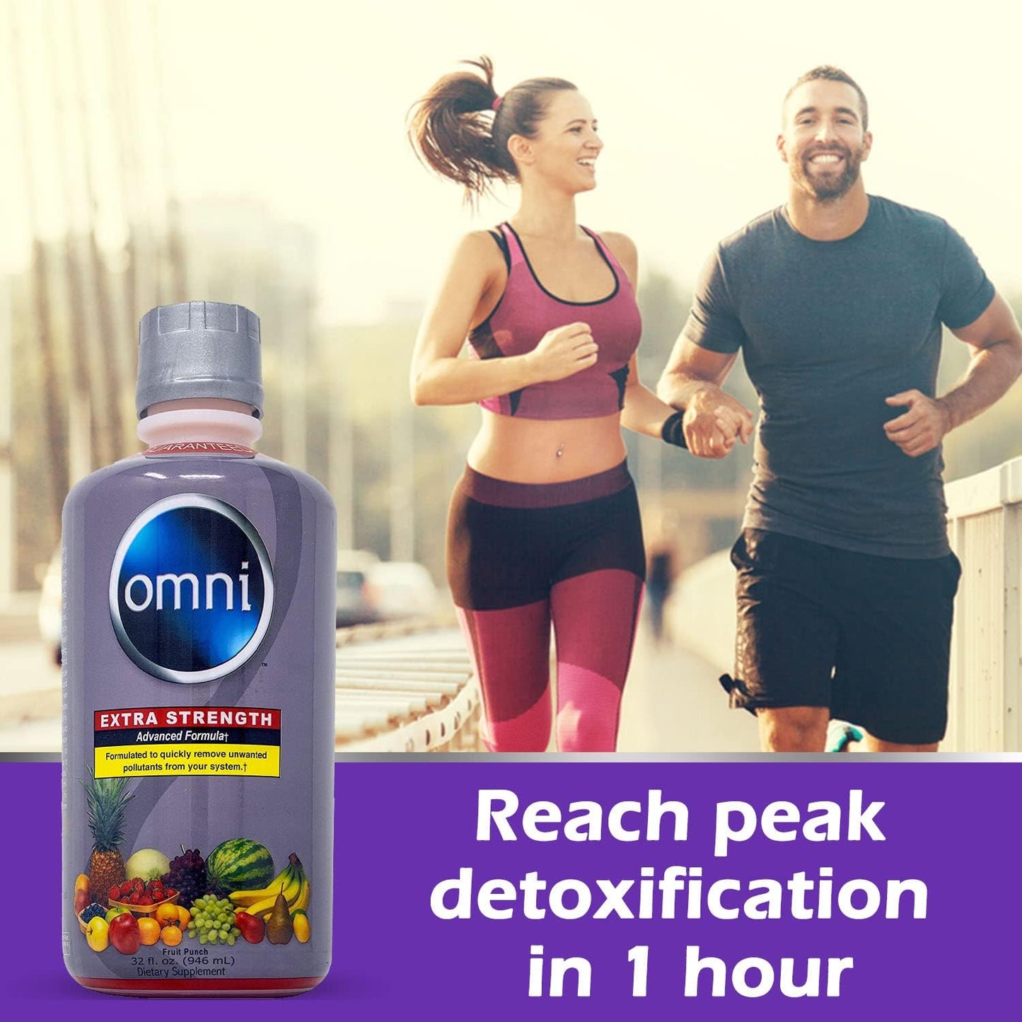 32oz Wellgenix Omni Cleansing Drink, Extra Strength Herbal Detox Liquid - Fruit Punch Flavor, Premium Body Cleanse Support