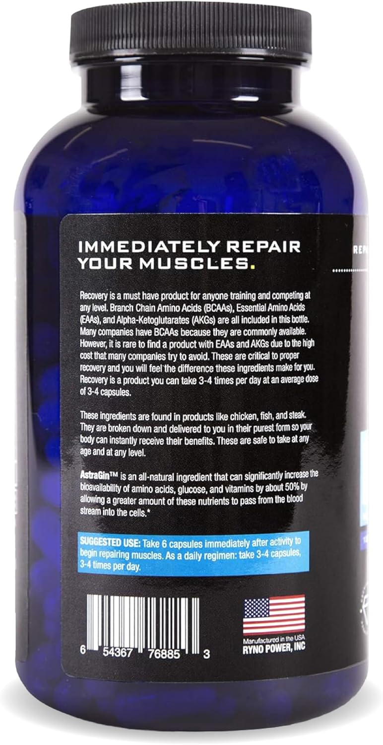33 Serving Ryno Power Post-Workout Recovery Supplement Capsules