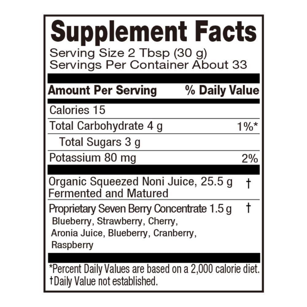 33.8 fl oz ALLBIO Java Noni Juice Extract with 7 Berry Blend - Pure Resveratrol - Fermented by ALLBIO - 1L Bottle