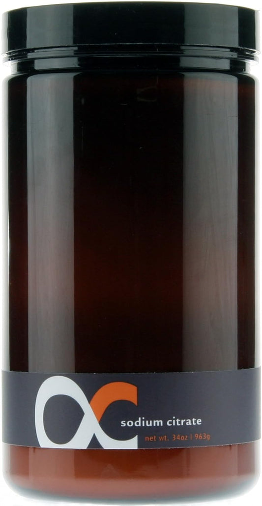 34 oz Amber Jar of 4mular Pure Sodium Citrate