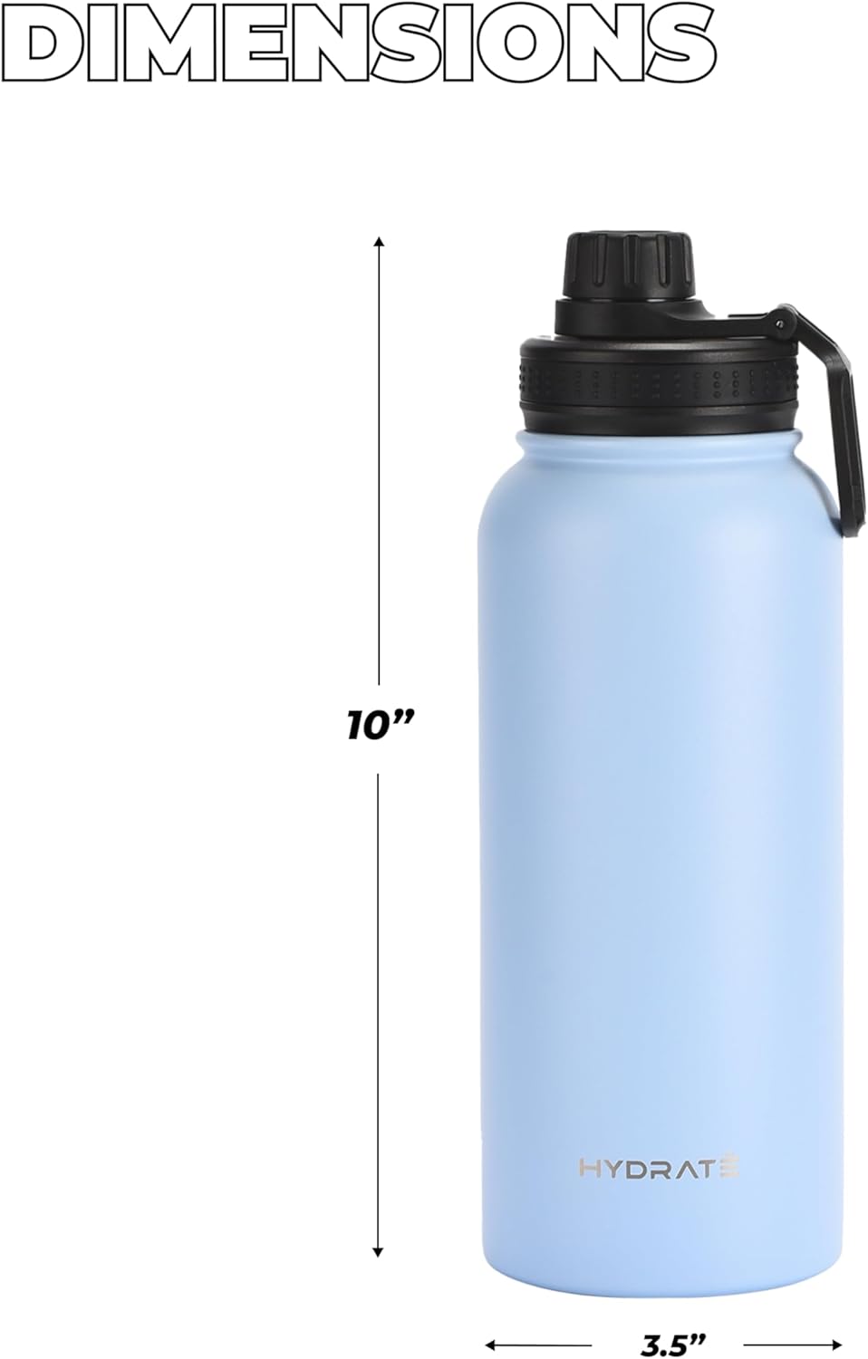 34oz Insulated Stainless Steel Water Bottle - Leak-Proof Design - Convenient Handle - Double Vacuum Insulation - Ideal for School, Work, or Adventure