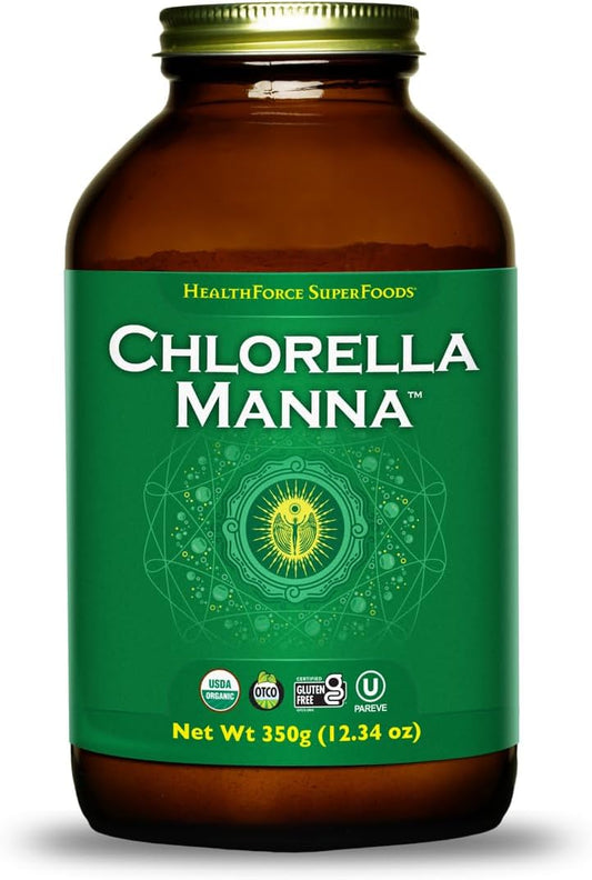 350 Grams HealthForce SuperFoods Chlorella Manna Powder for Detox and Immune Support