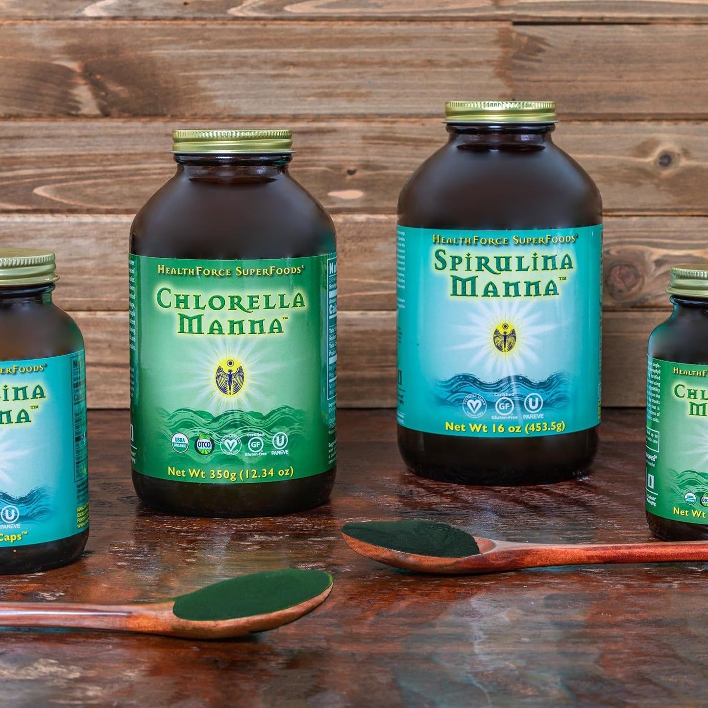 350 Grams HealthForce SuperFoods Chlorella Manna Powder for Detox and Immune Support