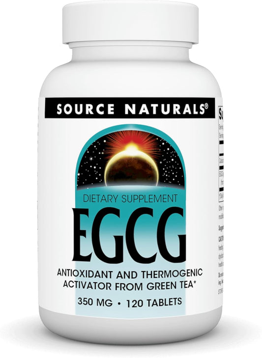 350mg EGCG Green Tea Extract - Antioxidant & Thermogenic Activator - 120 Tablets