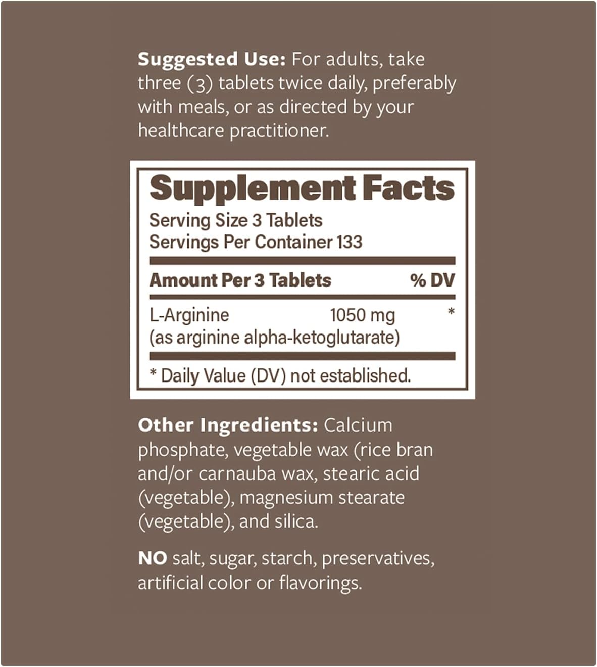 350mg Sustained Release L-Arginine Dietary Supplement for Optimal Absorption - Nitric Oxide Support, 400 Tablets