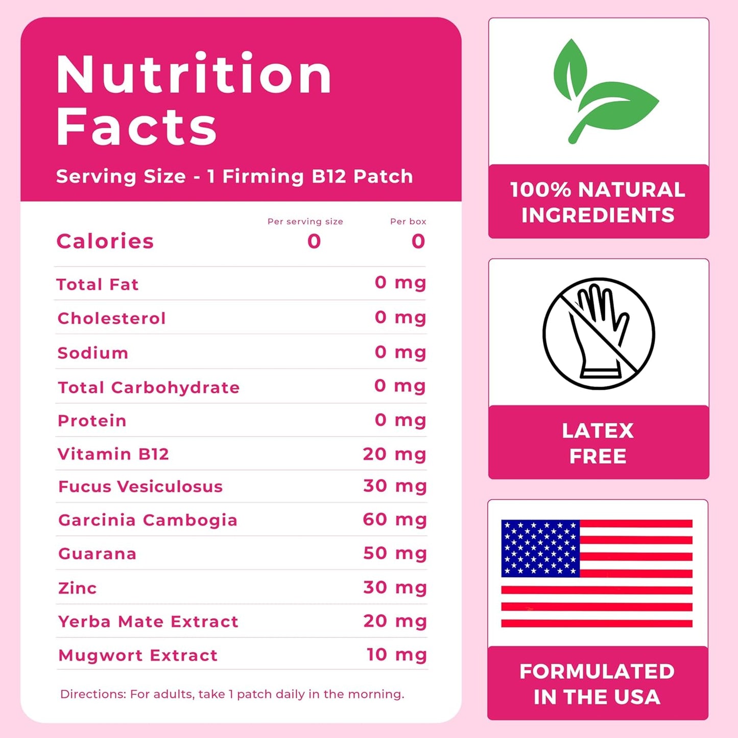 36 Pack Spirit Patches Firming B12 Patches - Natural Vitamin Patches for Women, Energy & Body Support - Transparent Self-Adhesive Formula