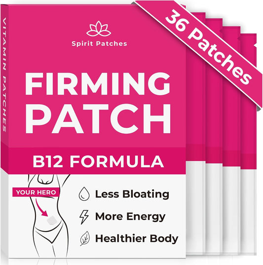 36-Pack Spirit Patches Firming B12 Patches for Women - Natural Energy and Body Support Patch with Enhanced Formula