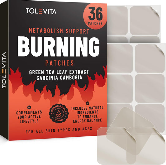 36 TOLEVITA Metabolism Patches with Garcinia Cambogia for Energy Boost & Support | Easy-to-Use Natural Patches for Active Lifestyles, Gym, Fitness, and Daily Vitality