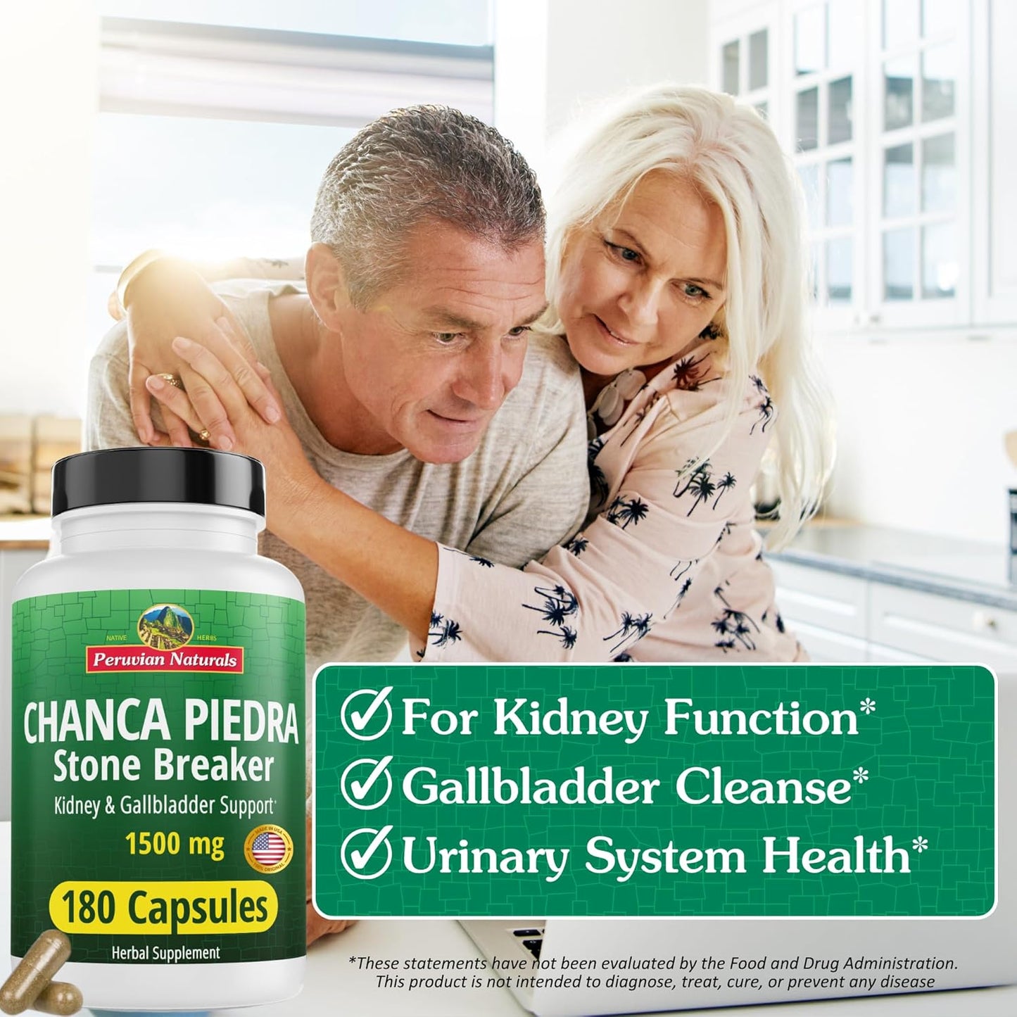 360 Capsules Peruvian Naturals Chanca Piedra Stone Breaker Kidney Cleanse Detox & Repair - All-Natural Vegan Gallbladder Supplements for Kidney Stones