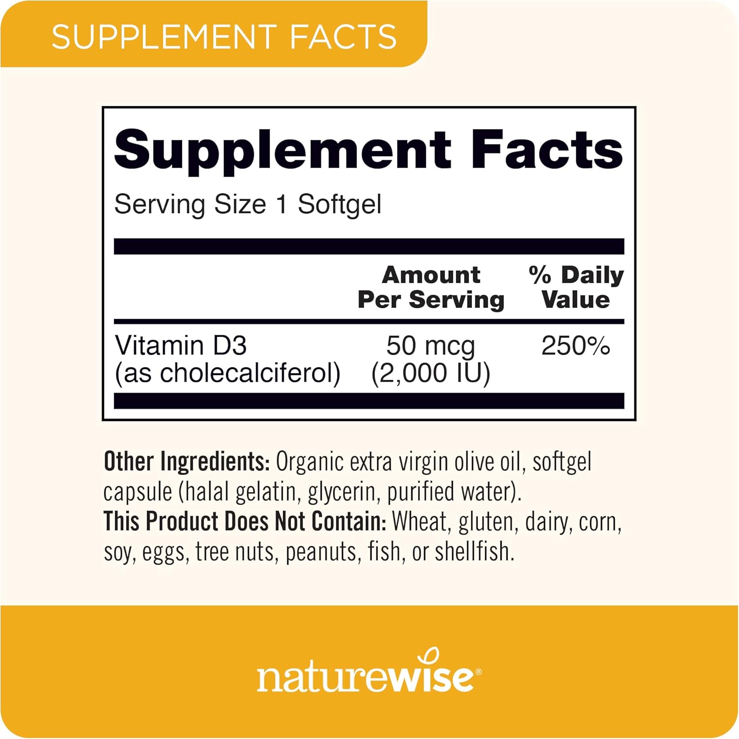 360-Count NatureWise Vitamin D3 2000iu with Omega 3, Vitamin E for Muscle, Immune, Heart, Brain, Eye, Joint, Bone Health in 60ct for Men and Women