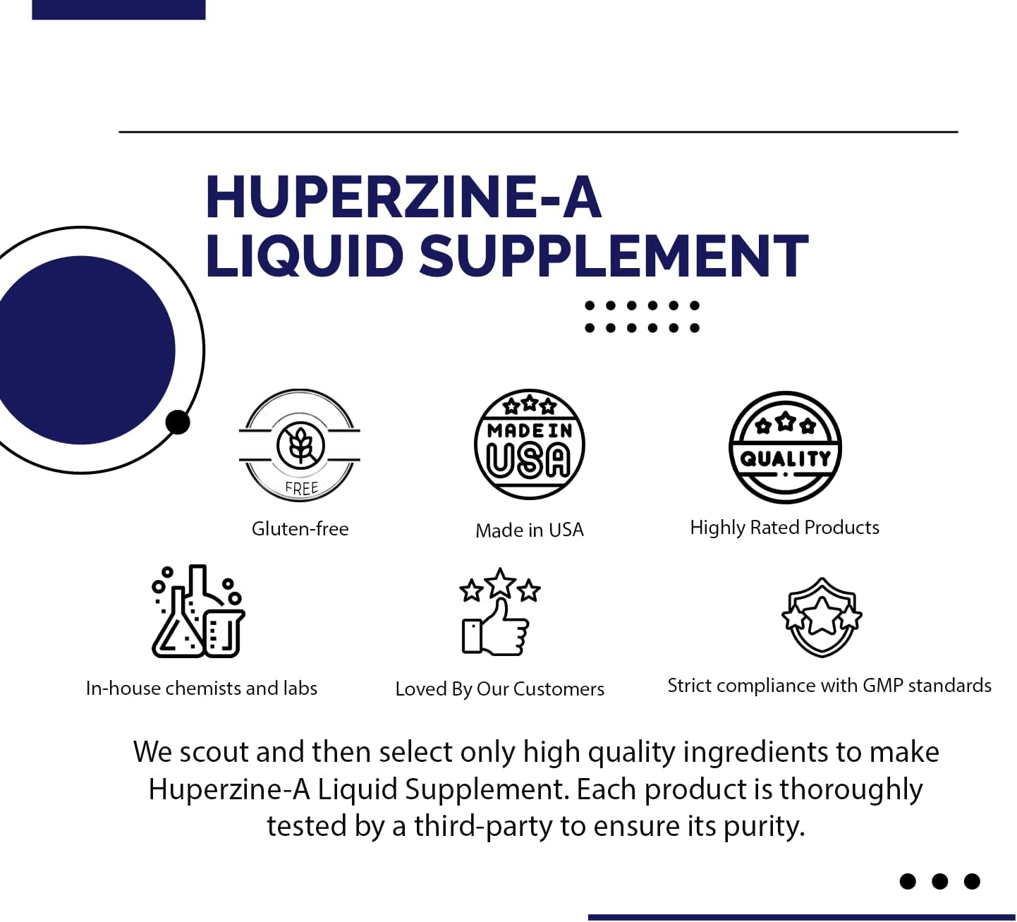 360 mcg Huperzine-A Liquid Supplement - 4 Oz, 240 Servings - Made in USA - Quick Absorption - Potent Ingredients - Third-Party Tested - GMP Certified - Cruelty-Free