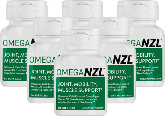 360 Softgels of OMEGANZL Green-Lipped Mussel Oil Supplement for Joint Support and Muscle Relief