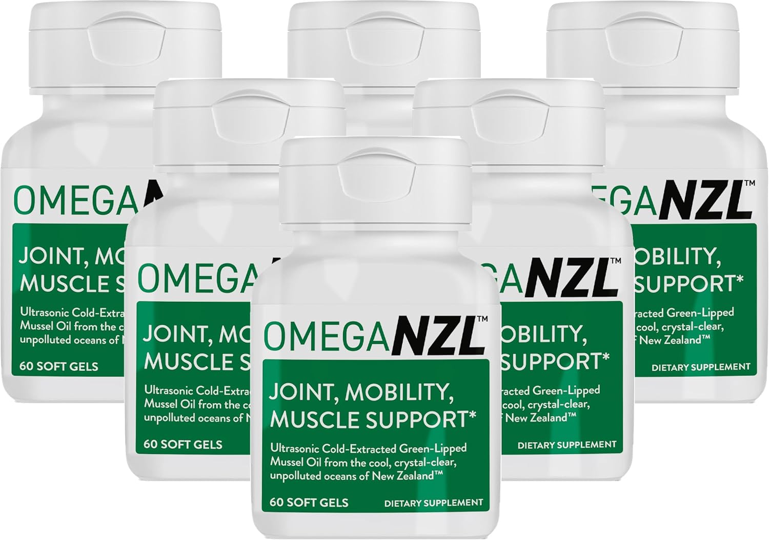360 Softgels of OMEGANZL Green-Lipped Mussel Oil Supplement for Joint Support and Muscle Relief