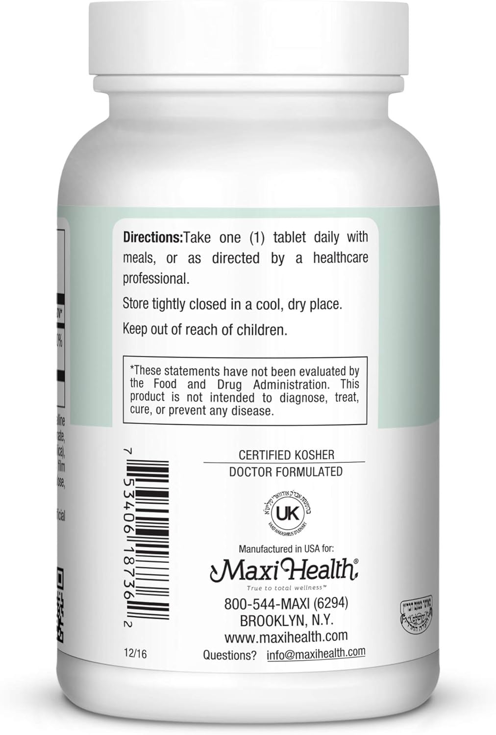 360 Tablets of Maxi-Health Vitamin D3 1000 IU - Support Healthy Muscles, Bones, and Immune System - Best Kosher Supplement for Adults