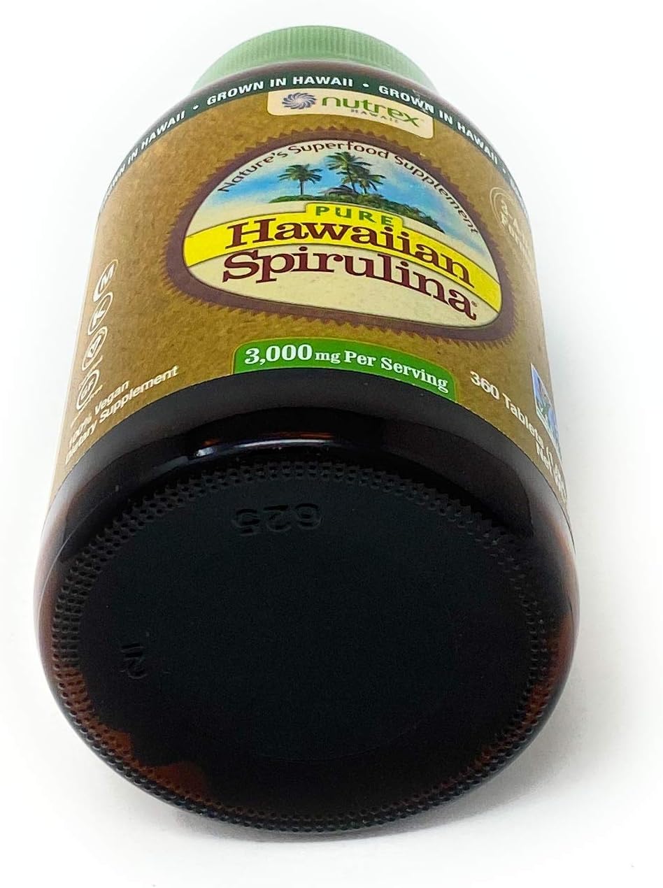 360 Tablets of Nutrex Hawaii Pure Hawaiian Spirulina 1000mg - Natural Superfood Supplement