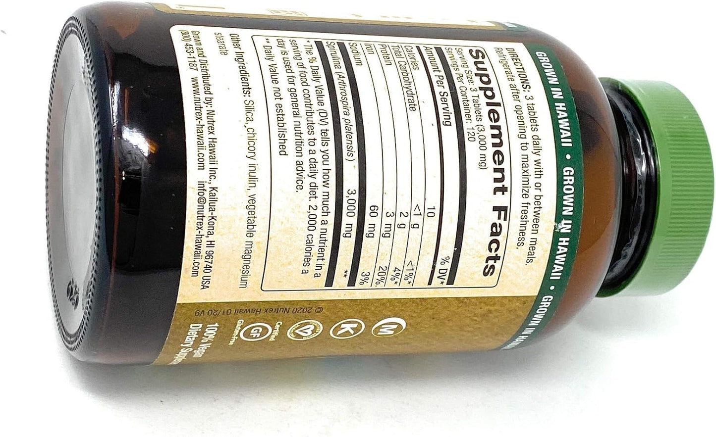 360 Tablets of Nutrex Hawaii Pure Hawaiian Spirulina 1000mg - Natural Superfood Supplement