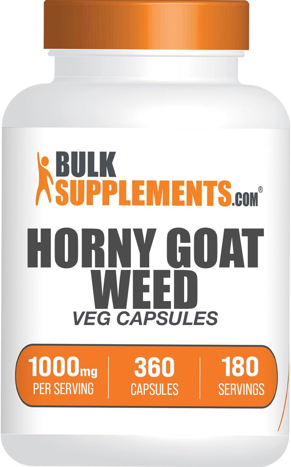 360 Vegan Horny Goat Weed Capsules - Pure Epimedium Extract Supplement, 1000mg per Serving - Natural Herbal Boost for Men and Women - Non-GMO