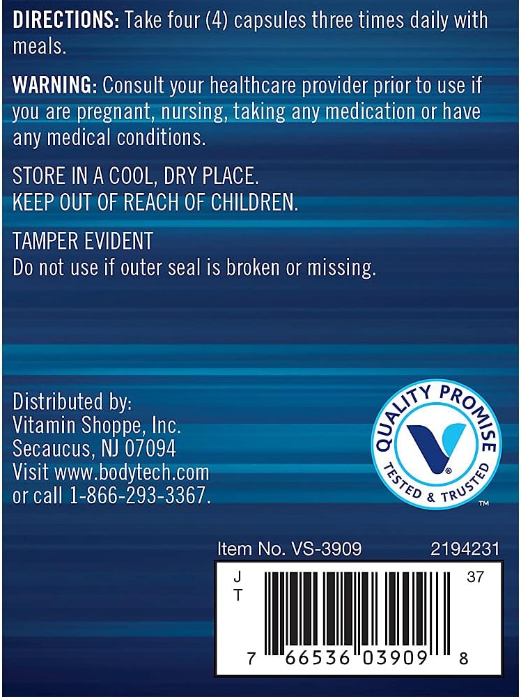 360 Vegetable Capsules of BodyTech HMB and Vitamin D3 for Enhanced Muscle Growth and Strength