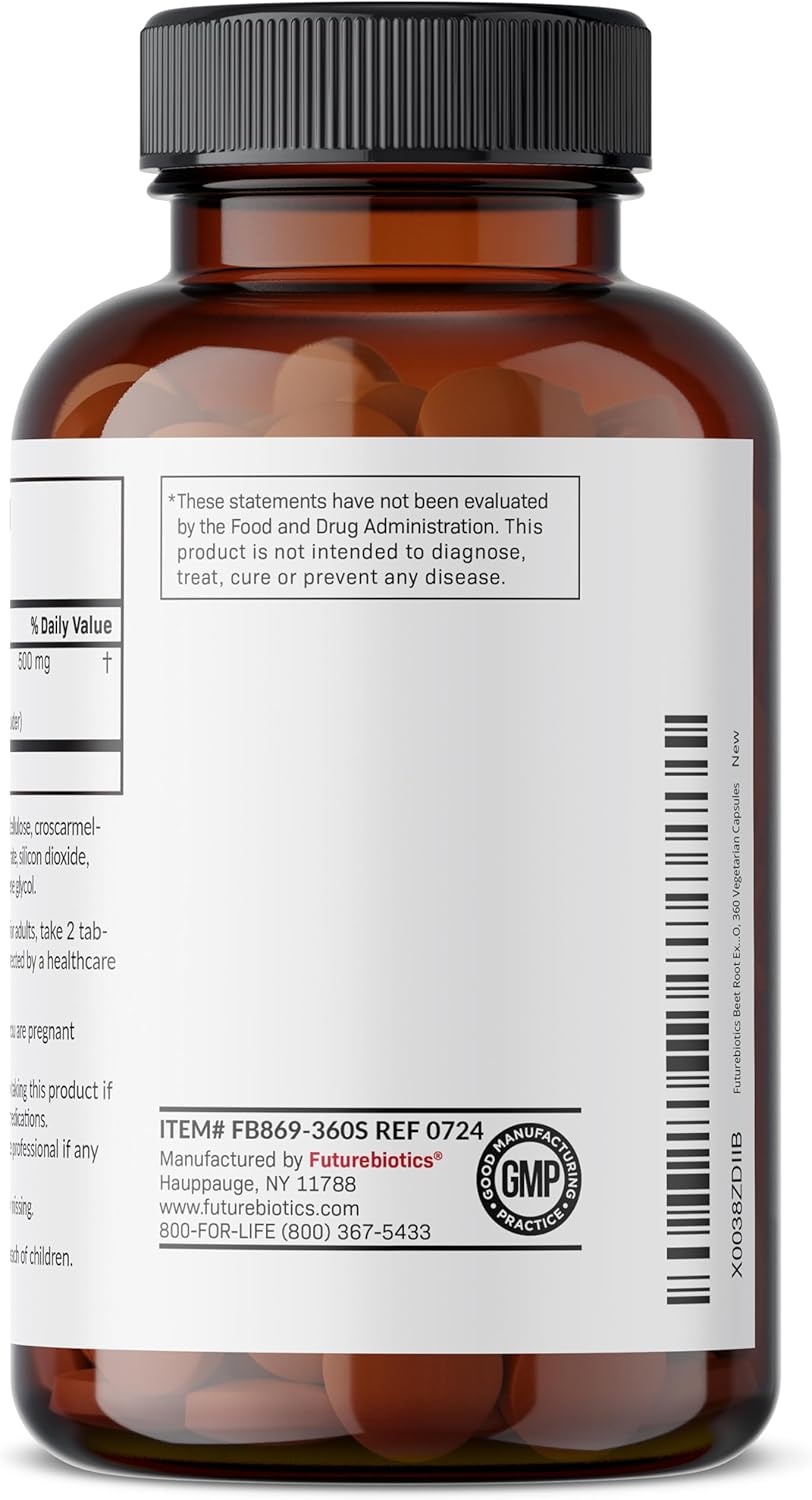 360 Vegetarian Beet Root Extra Strength Tablets by Futurebiotics - Non-GMO