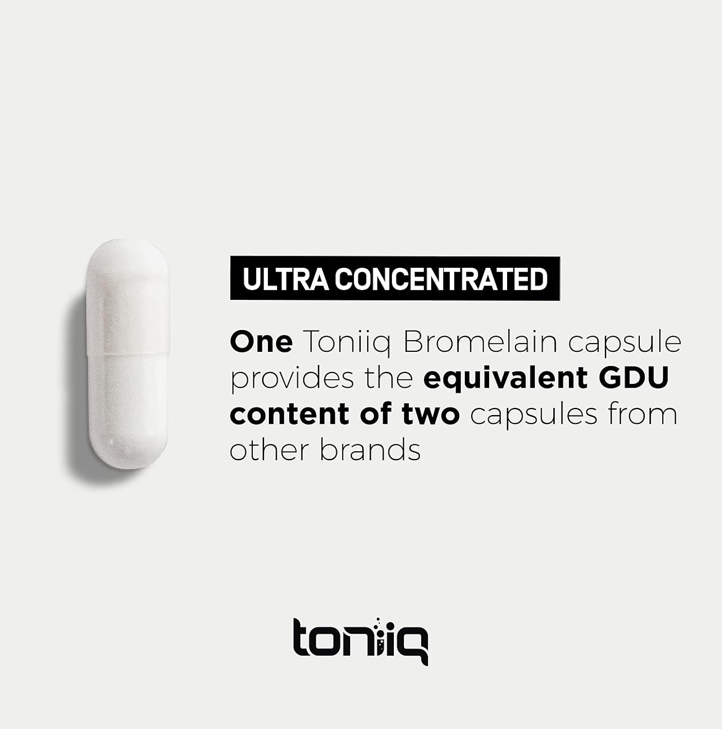 3600 GDU Bromelain 500mg Capsules - Ultra Strength & Bioavailable - 120 Vegetarian Capsules - Third-Party Tested - High Concentration Formula