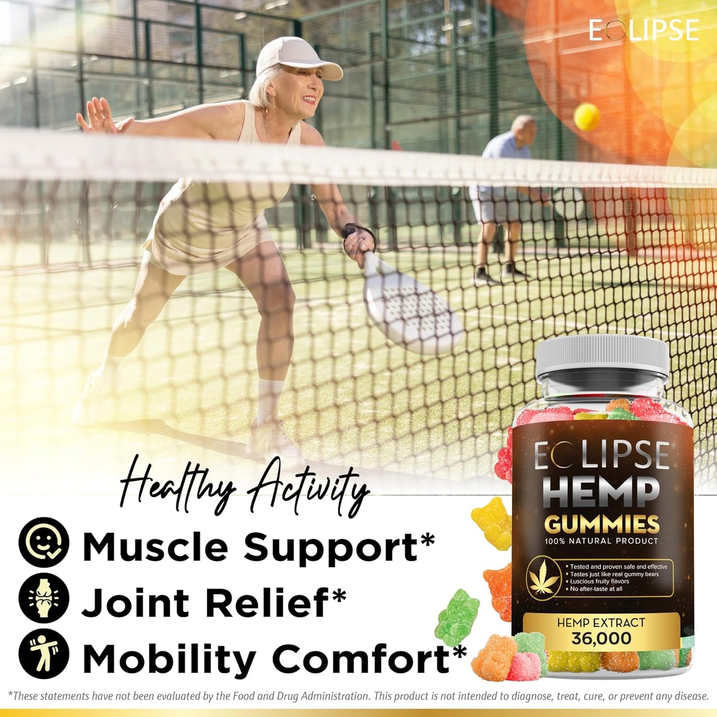 36,000 MG Eclipsemetabolism boosterGummies - 60 Count, 600 MG Per Gummy Bear,metabolism boosterOil, USA-Made