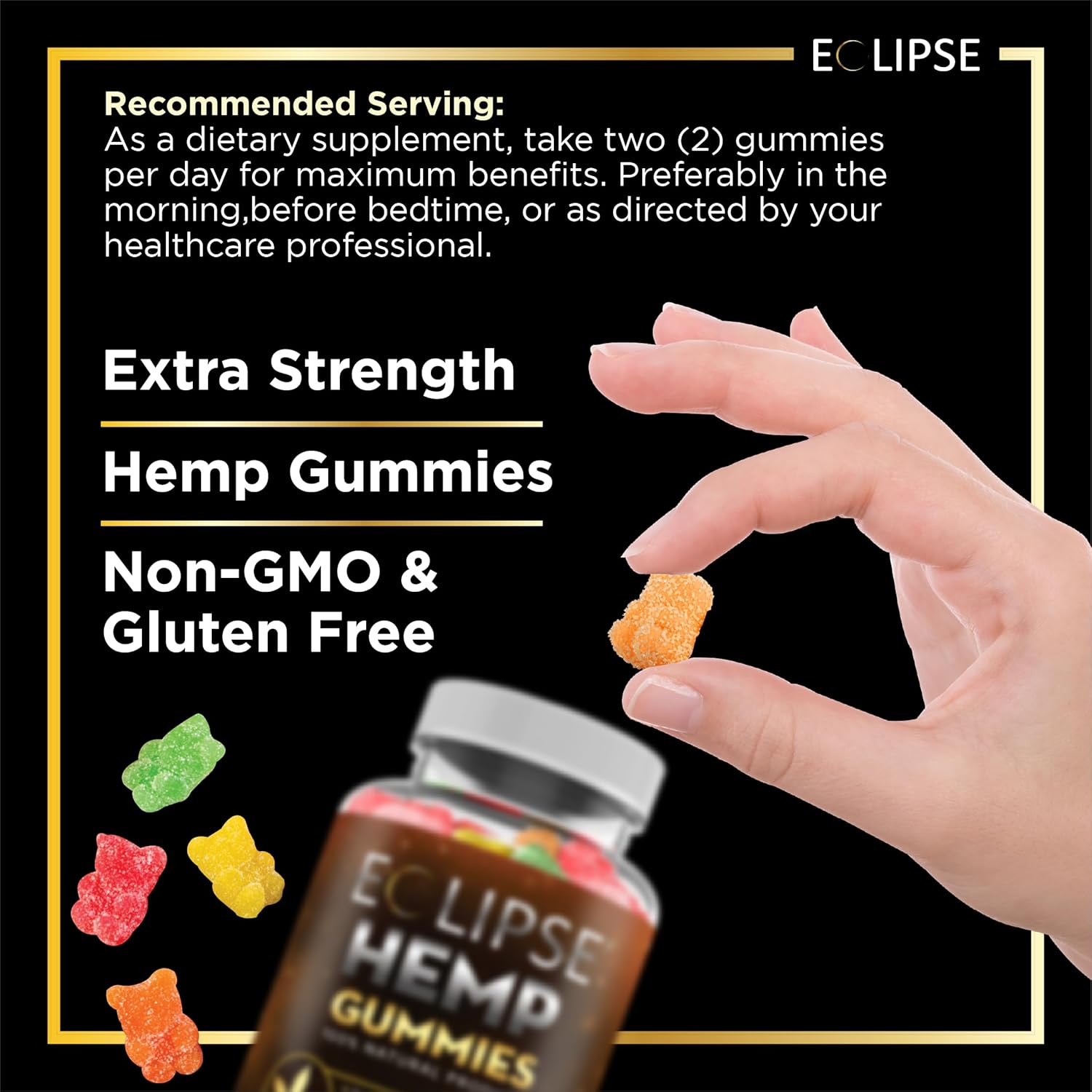 36,000 MG Eclipsemetabolism boosterGummies - 60 Count, 600 MG Per Gummy Bear,metabolism boosterOil, USA-Made