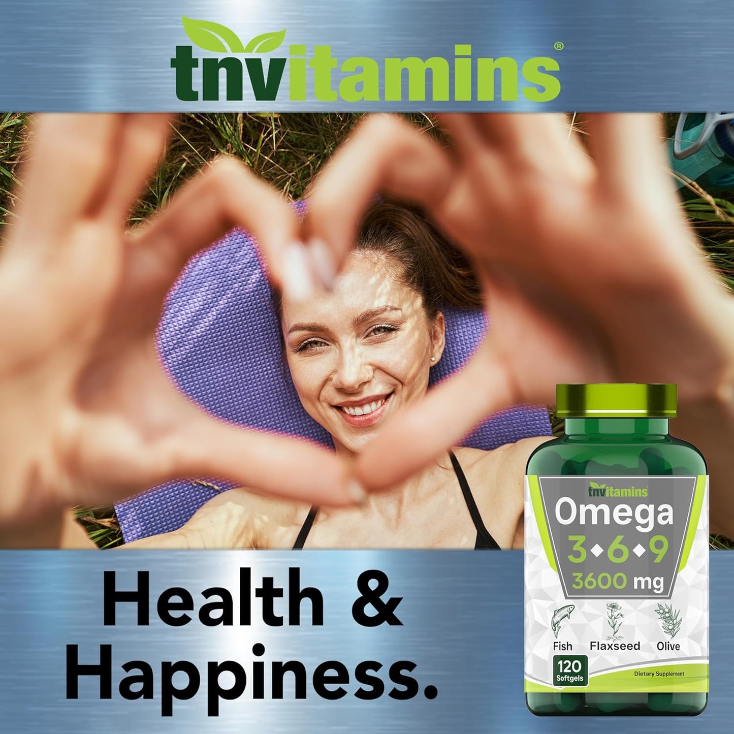 3600mg Triple Omega 3-6-9 Softgels for Men & Women | Fish, Flaxseed, & Olive Oil | EPA, DHA, ALA, LA | Non-GMO Omega Supplement