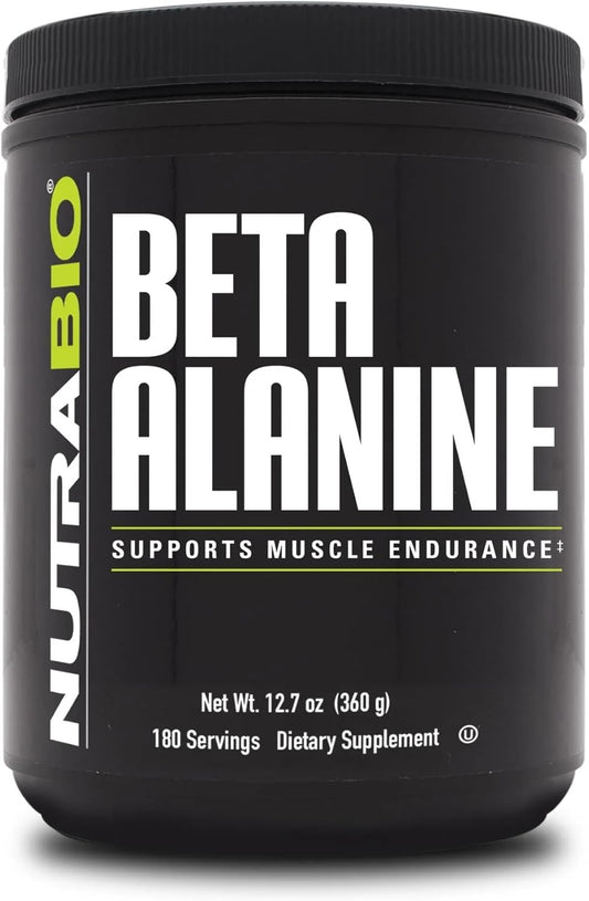 360g NutraBio Beta Alanine Powder for Pre-Workout Supplement
