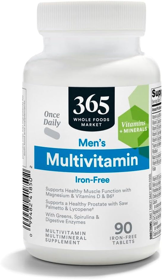 365 By Whole Foods Market Men's One Daily Multivitamin Tablets - 90 Count Bottle