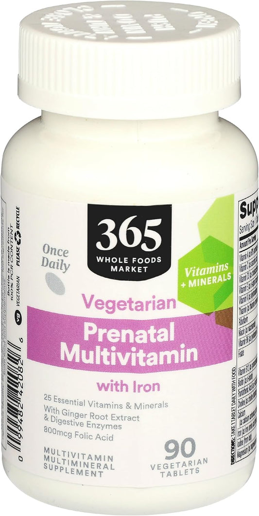 365 by Whole Foods Market Multi Prenatal One Daily 90 Tablets - Essential Daily Prenatal Vitamins