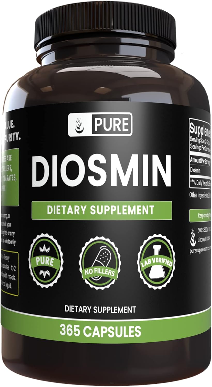 365 Capsules Each Diosmin and MSM Bundle - Pure Original Ingredients, No Magnesium or Rice Fillers