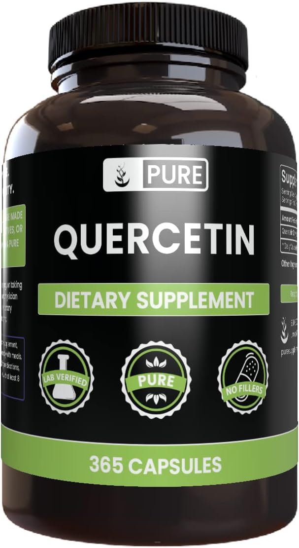 365 Capsules of Pure Quercetin with Original Ingredients - No Additives or Fillers - Lab Verified Quality