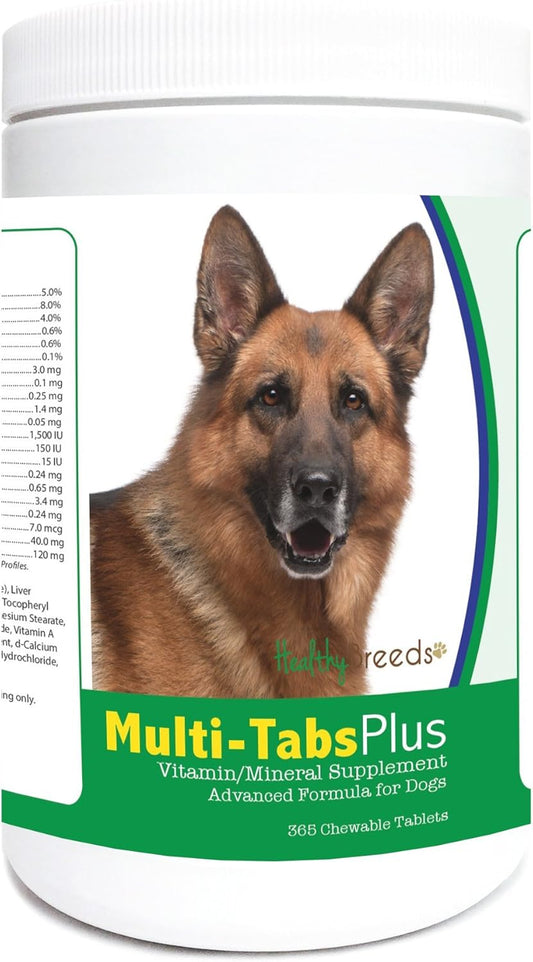 365 Count Healthy Breeds German Shepherd Multi-Tabs Plus Chewable Tablets for Overall Wellness