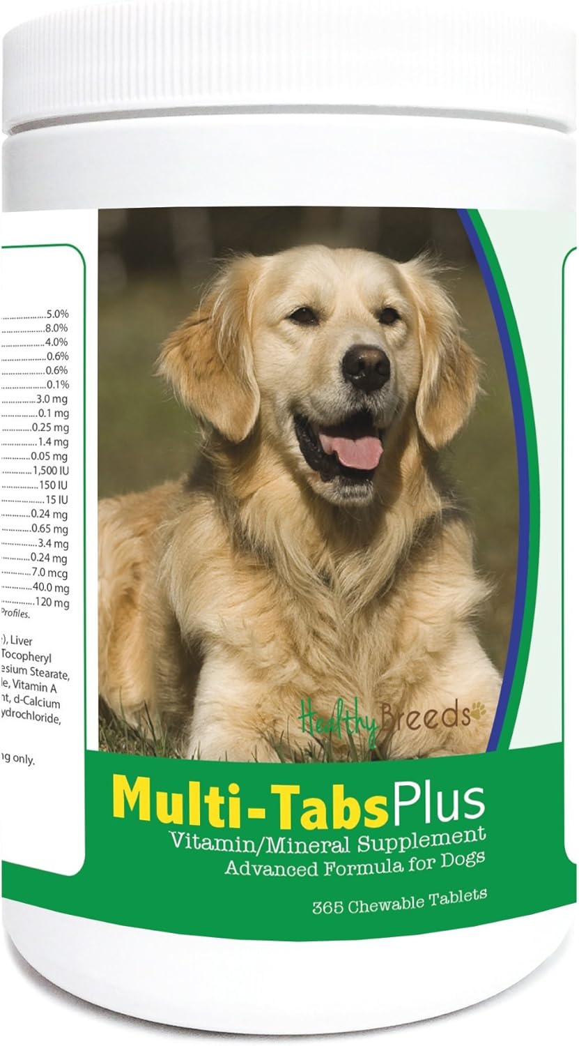 365 Count Healthy Breeds Golden Retriever Multi-Tabs Plus Chewable Tablets for Overall Wellness