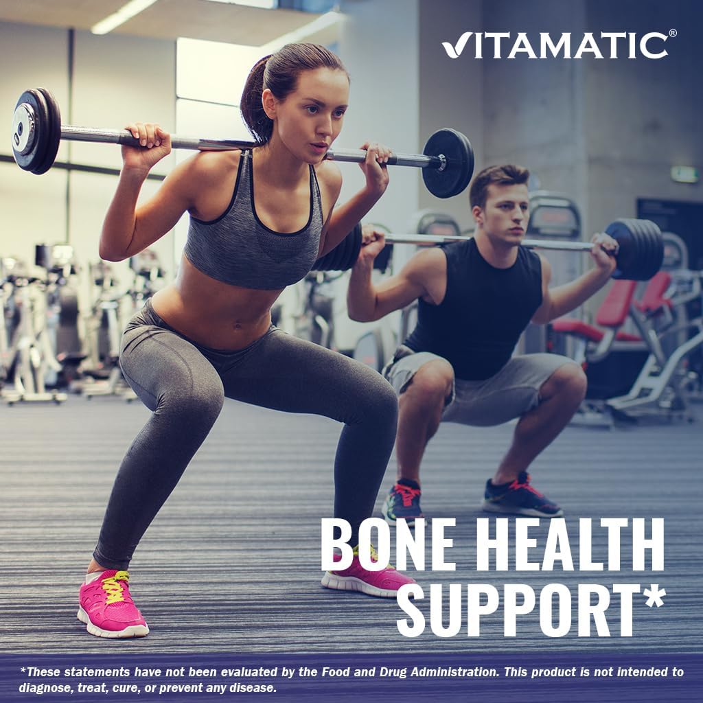 365 Count Vitamatic Calcium Magnesium Zinc D3 Boron Coated Tablets | Calcium 1200mg, Magnesium 420mg, Zinc 25mg, Vitamin D3 1000 IU, Boron 1mg | Non-GMO, Gluten Free | Made in USA