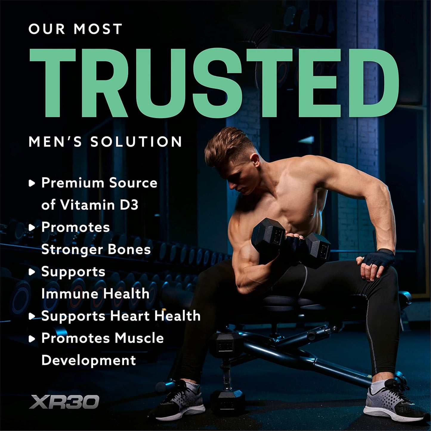 365 Softgels XR30 Vitamin D3 5000IU Cholecalciferol for Bone & Muscle Support - USA Made