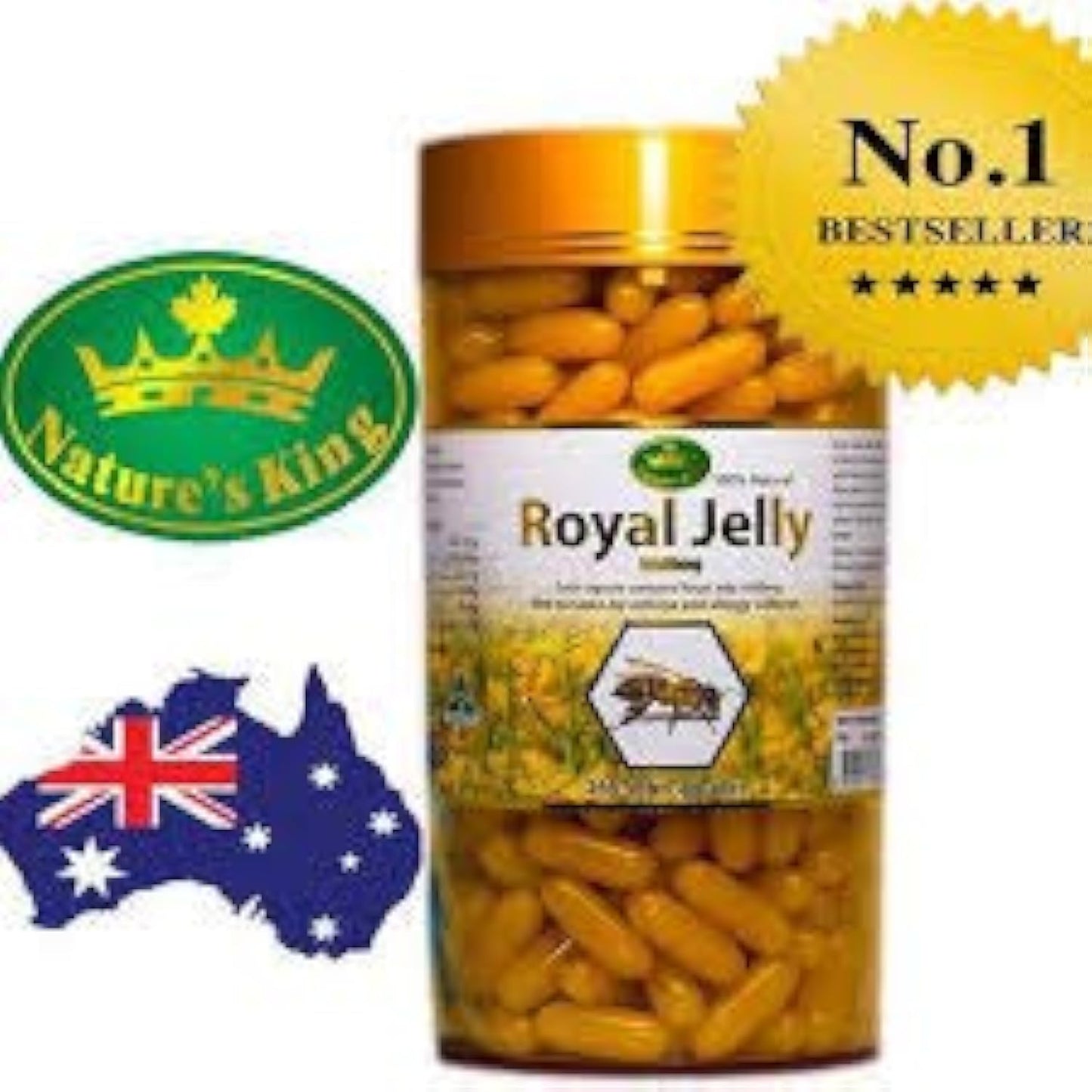 365 Tablets of NatureNow Nature's King Royal Jelly 1000 Mg - Natural Energy and Immune Support Supplement