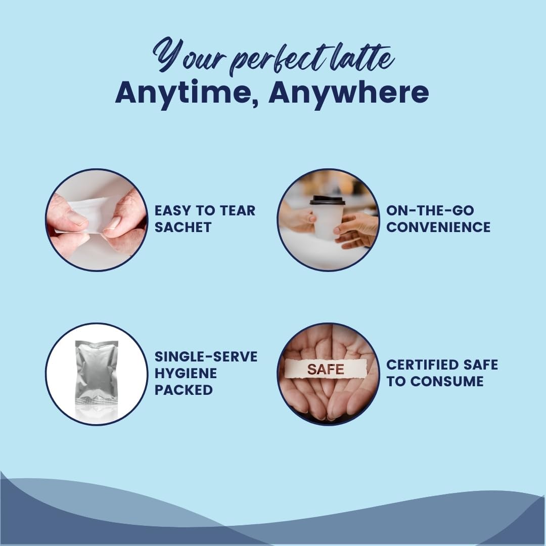 365veda Focus Superfood Latte Butterscotch Sachets with Ashwagandha, Curcumin, and Gotu Kola for Memory & Focus, 100% Natural, Gluten-Free, Non-GMO (30 Count)