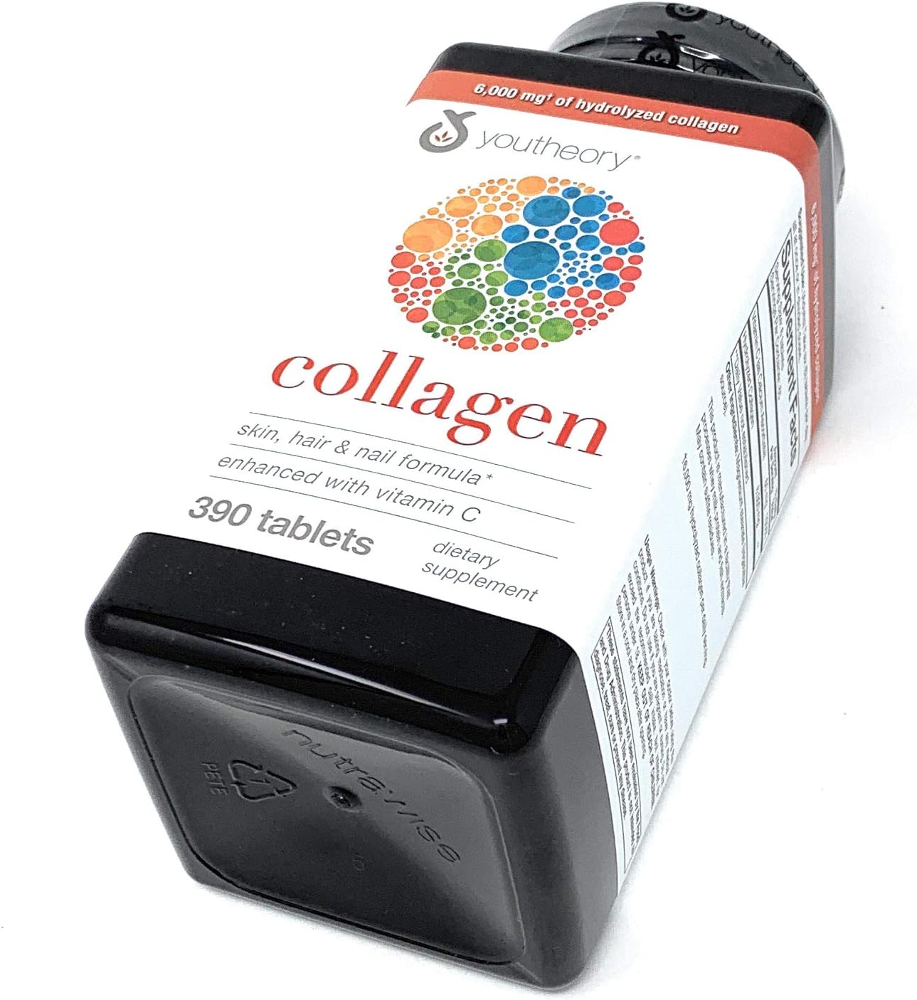 390 Tablets Youtheory Collagen with Biotin Supplement for Hair, Skin & Nails