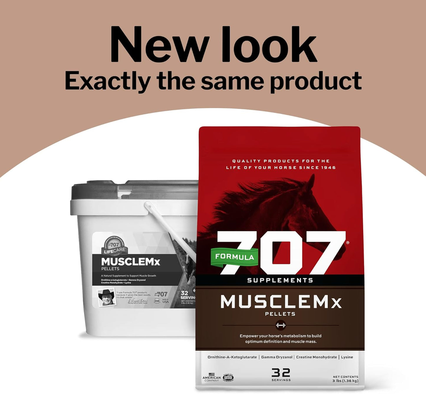3lb Formula 707 MuscleMx Equine Supplement - Enhances Horse Conditioning and Builds Muscle with Lysine, Gamma Oryzanol, Creatine, and OKG
