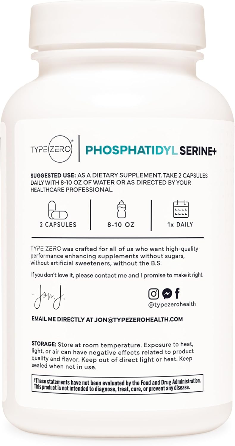 3X Strength Phosphatidylserine Nootropic Supplement with Alpha GPC and Huperzine A for Clean Focus and Memory Support