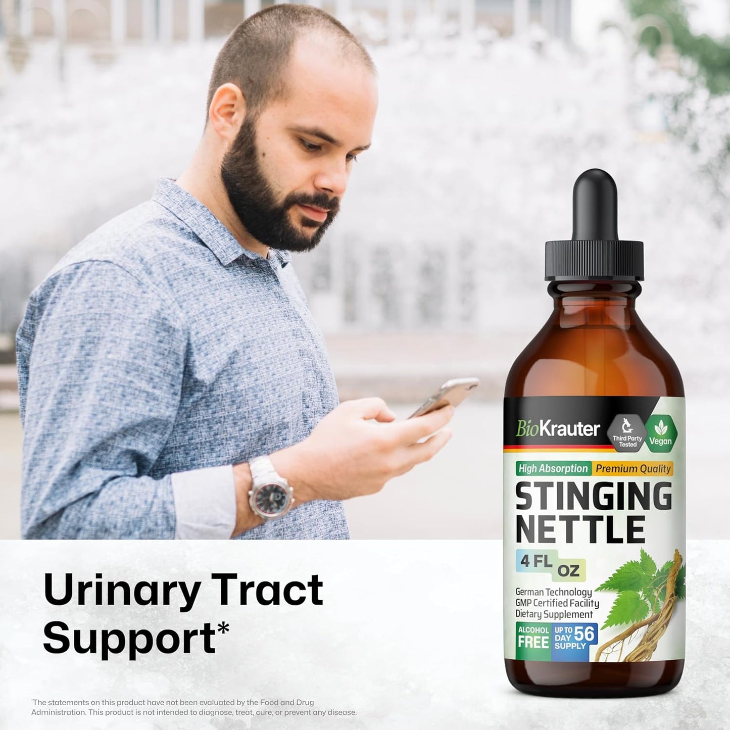 4 Fl. Oz. Pine Pollen and Stinging Nettle Tinctures by BIO KRAUTER