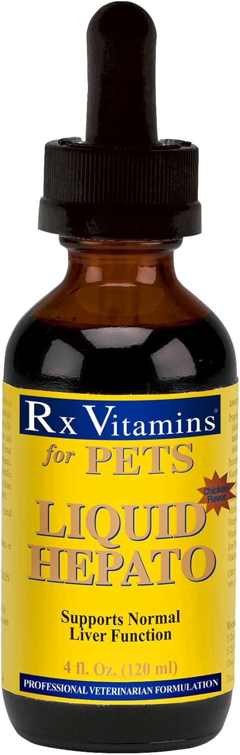 4 fl. oz. Rx Vitamins Chicken Flavor Liquid Hepato Supplement for Pets