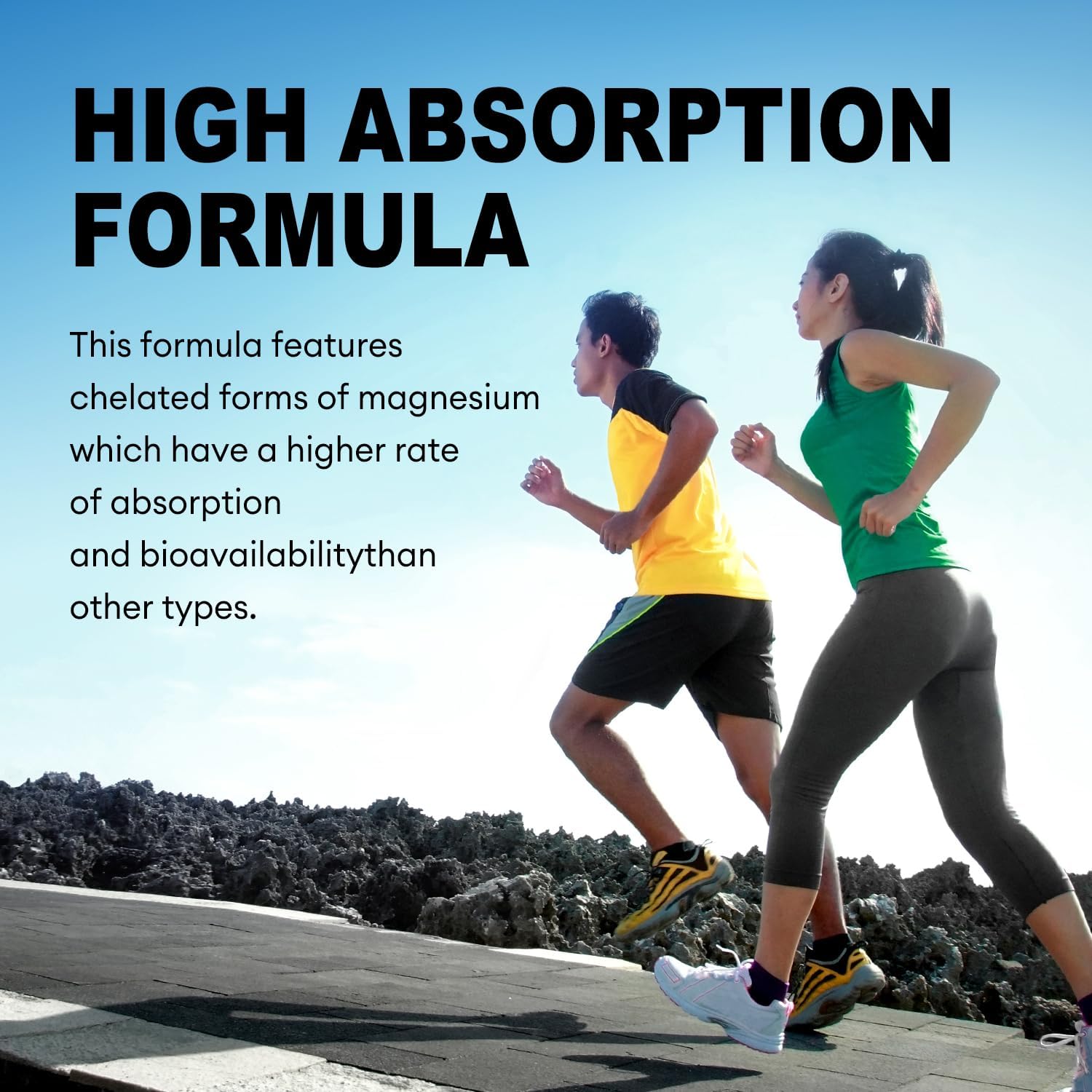 4-in-1 Magnesium Complex Supplement for Muscle, Heart, Stress Relief & Sleep Quality - 300mg - Vegan & Non-GMO - 180 Capsules